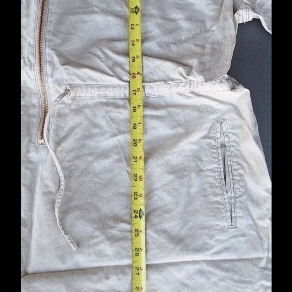 J.Crew Cinched zip-up dress in drapey cotton preppy oversized Baggy Size Large - Picture 5 of 7